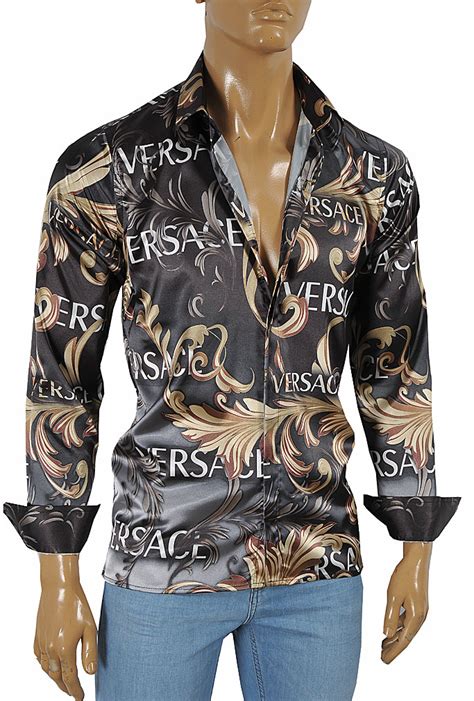 versace dress shirt trend fit|versace fitted shirts for men.